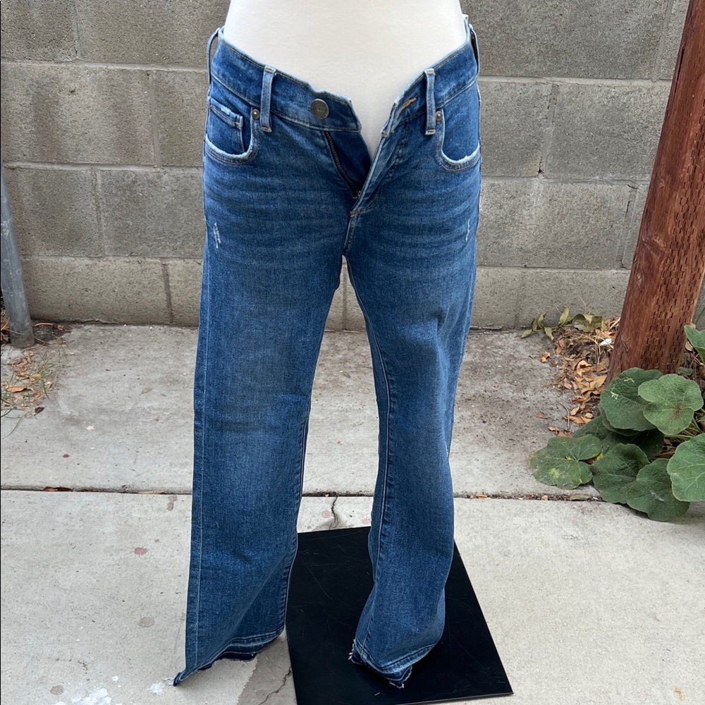 LOFT Dark Blue Straight Leg Jeans
